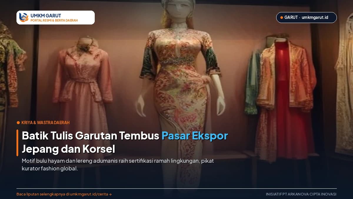 Batik Tulis Garutan Tembus Pasar Ekspor Jepang dan Korsel: Angkat Motif Warisan Ramah Lingkungan